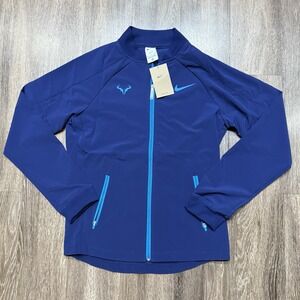 Nike Court Rafa Nadal Full Zip Dri-Fit Tennis Jacket Blue DV2885-492 Men's Small